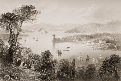 The Cork River from below Glanmire Road, County Cork, Ireland by William Henry Bartlett